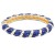 Gold-Plated-With-Blue-Color-Enamel-Hinged-Bangles-Bracelets-Blue