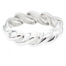 Rhodium Plated Hinged Bangle Bracelets