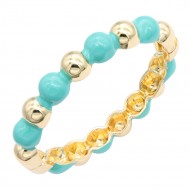 Gold Plated With Blue Color Enamel Hinged Bangles Bracelets