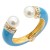 Gold-Plated-With-Light-TQ-Color-Enamel-Hinged-Bangles-Bracelets-Gold