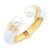 Gold-Plated-White-Enamel-Cuff-Bangle-With-Pearls-Gold