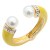 Gold-Plated-With-Light-YL-Color-Enamel-Hinged-Bangles-Bracelets-Gold