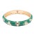 Gold-Plated-With-Green-Color-Enamel-Hinged-Bangles-Bracelets-Gold