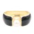 Gold-Plated-With-Black-Enamel-Hinged-Bangles-Bracelets-Gold