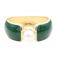 Gold Plated With Green Color Enamel Hinged Bangles Bracelets Gold Plated With Green Color Enamel Hinged Bangles Bracelets