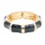 Gold-Plated-With-Black-Enamel-Hinged-Bangles-Bracelets-Gold