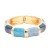 Gold-Plated-With-Blue-Color-Enamel-Hinged-Bangles-Bracelets-Gold Blue