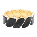 Gold Plated With White Color Enamel Hinged Bangles Bracelets Gold Plated With White Color Enamel Hinged Bangles Bracelets