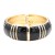 Gold-Plated-With-Black-Enamel-Hinged-Bangles-Bracelets-Gold