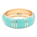 Gold Plated With White Color Enamel Hinged Bangles Bracelets Gold Plated With White Color Enamel Hinged Bangles Bracelets