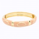 Gold Plated With Black Color Enamel Hinged Bangles Bracelets Gold Plated With Black Color Enamel Hinged Bangles Bracelets