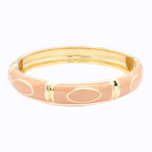 Gold Plated With Brown Color Enamel Hinged Bangles Bracelets Gold Plated With Brown Color Enamel Hinged Bangles Bracelets