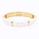 Gold Plated With Black Color Enamel Hinged Bangles Bracelets Gold Plated With Black Color Enamel Hinged Bangles Bracelets