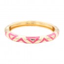 Gold Plated With Red Color Enamel Hinged Bangles Bracelets Gold Plated With Red Color Enamel Hinged Bangles Bracelets