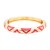 Gold-Plated-With-Red-Color-Enamel-Hinged-Bangles-Bracelets-Gold