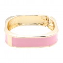 Gold Plated With White Color Enamel Hinged Bangles Bracelets Gold Plated With White Color Enamel Hinged Bangles Bracelets