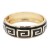 Gold-Plated-Black-Enamel-Hinged-Bangle-Black