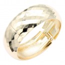 Gold Plated Hinged Bangle Bracelets