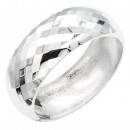 Rhodium Plated Hinged Bangle Bracelets