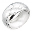 Rhodium Plated Hinged Bangle Bracelets