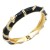 Gold-Plated-Black-Enamel-Hinged-Bangle-Black