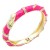 Gold-Plated-Fuchsia-Enamel-Hinged-Bangle-Fuchsia