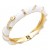 Gold-Plated-White-Enamel-Hinged-Bangle-White