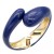 Gold-Plated-Blue-Enamel-Hinged-Bangle-Blue