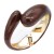 Gold-Plated-Brown--Enamel-Hinged-Bangle-Brown