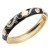 Gold-Plated-Black-Enamel-Hinged-Bangle-Black