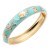 Gold-Plated-Turquoise-Enamel-Hinged-Bangle-Turquoise
