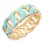 Gold-Plated-Turquoise-Enamel-Hinged-Bangle-Turquoise