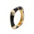 Gold-Plated-With-White-Black-Enamel-Hinged-Bangles-Bracelets-Gold