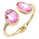 Gold Plated Clear Crystal Bangle Bracelets Gold Plated Clear Crystal Bangle Bracelets