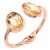 Rose-Gold-Plated-Peach-Crystal-Bangle-Bracelets-Peach