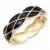 Gold-Plated-Black-Enamel-Hinged-Bangle-Black