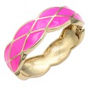 Gold Plated Red Enamel Hinged Bangle Gold Plated Red Enamel Hinged Bangle