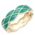 Gold-Plated-Light-Green-Enamel-Hinged-Bangle-Green