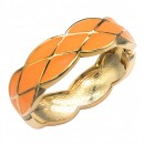 Gold Plated Red Enamel Hinged Bangle Gold Plated Red Enamel Hinged Bangle