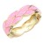 Gold-Plated-Light-Pink-Enamel-Hinged-Bangle-Pink