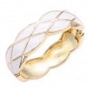 Gold Plated Red Enamel Hinged Bangle Gold Plated Red Enamel Hinged Bangle
