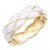 Gold-Plated-White-Enamel-Hinged-Bangle-White