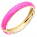 Gold Plated Blue Enamel Hinged Bangle Gold Plated Blue Enamel Hinged Bangle