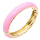 Gold Plated Blue Enamel Hinged Bangle Gold Plated Blue Enamel Hinged Bangle