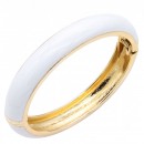 Gold Plated Blue Enamel Hinged Bangle Gold Plated Blue Enamel Hinged Bangle