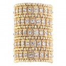 5-Lines Gold Plated with AB Crystal Bracelets