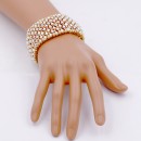 Gold Plated AB Crystal Stretch Bracelets