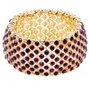 Rhodium Plated Crystal Stretch Bracelets Tennis Rhinestone Bridal Evening Party Jewelry for Woman Bangle