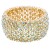 Gold-Plated-With-Green-AB-Crystal-Stretch-Bracelets-Gold Green AB