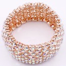 Rose Gold Plated with AB Crystal Stretch Bracelets